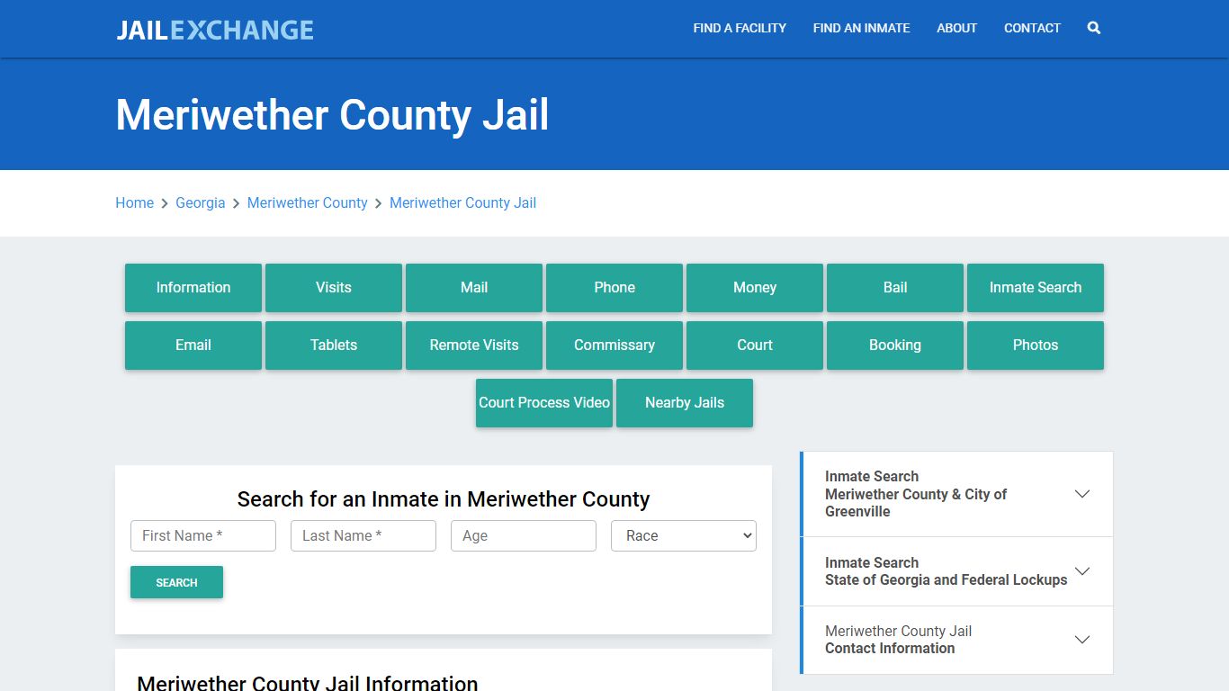 Meriwether County Jail Roster Lookup, GA, Inmate Search